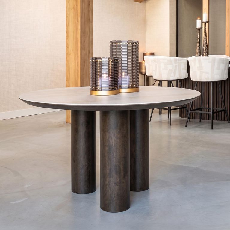 Ritz Dining Table - 120cm - 4 Seater - Round - Pedestal - Ceramic
