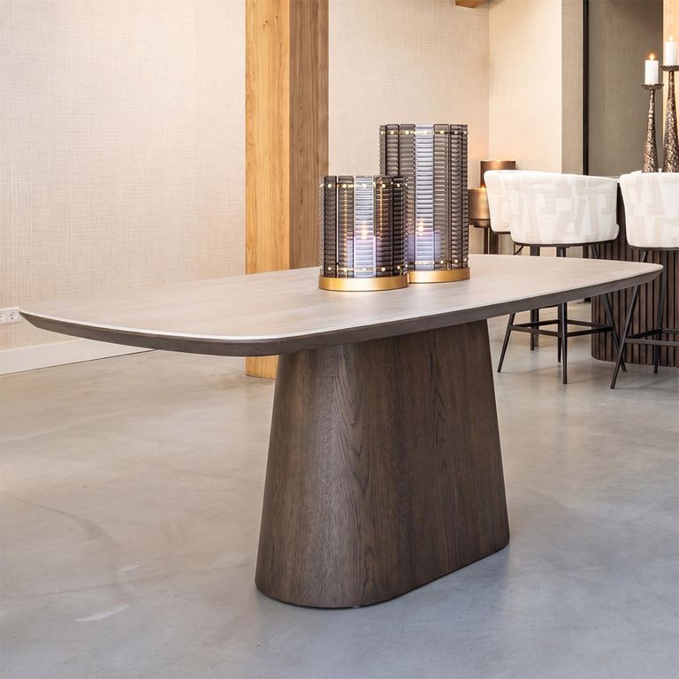 Ritz Dining Table - 200cm - 8 Seater - Pedestal - Ceramic