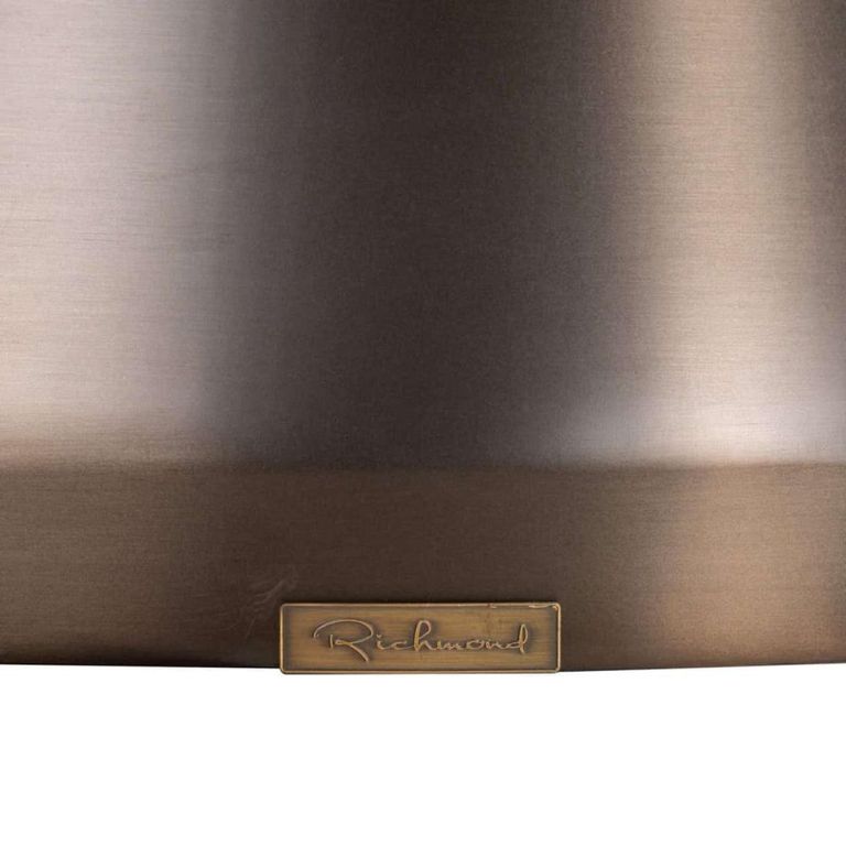 Montgommery Dining Table - 130cm - 6 Seater - Round - Cone Base - Beige - Faux Marble and Metal