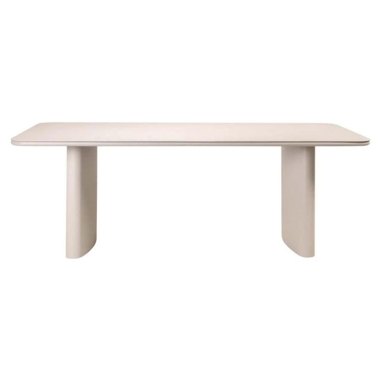 Senza Outdoor Dining Table - 220cm - 10 Seater - Light Beige - Aluminum
