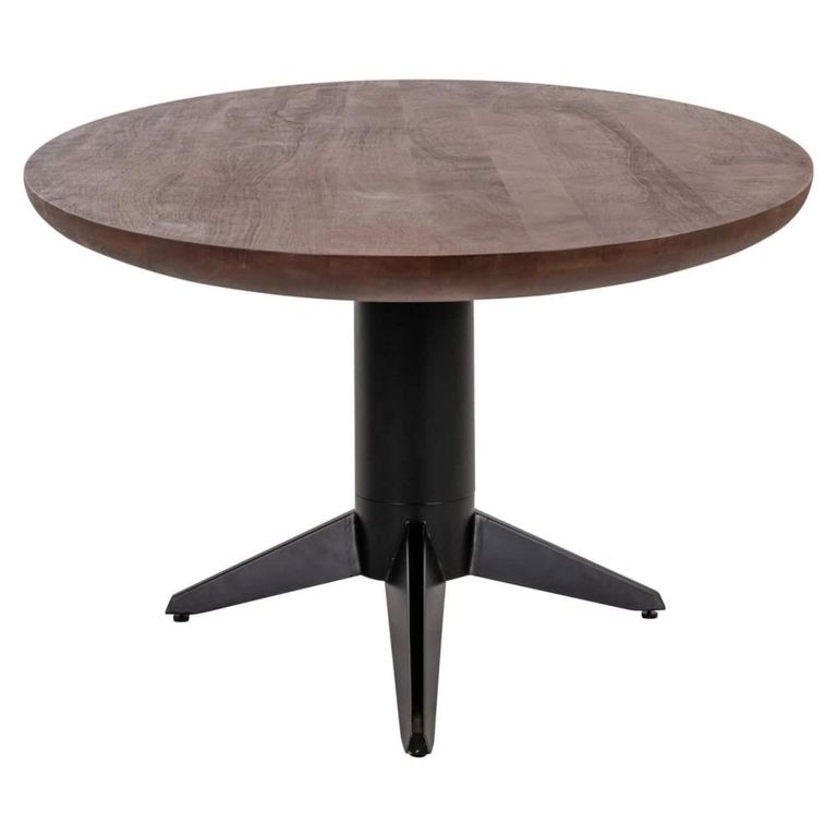 Stafford Dining Table - 280cm - 12 Seater - Oval - Spicebrown and Black - Mango Wood and Metal