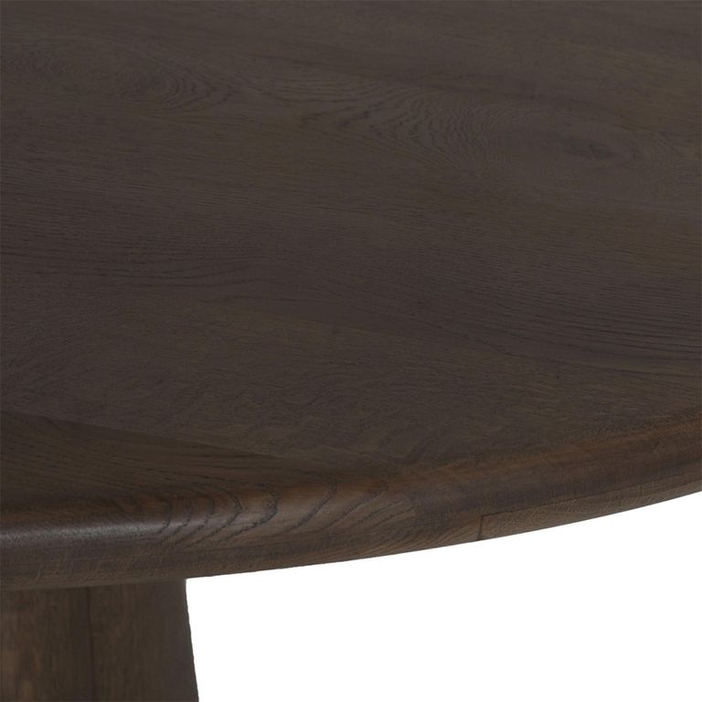 Harper Dining Table - 230cm - 10 Seater - Oval - Double Pedestal - Smoked Charcoal - Oak