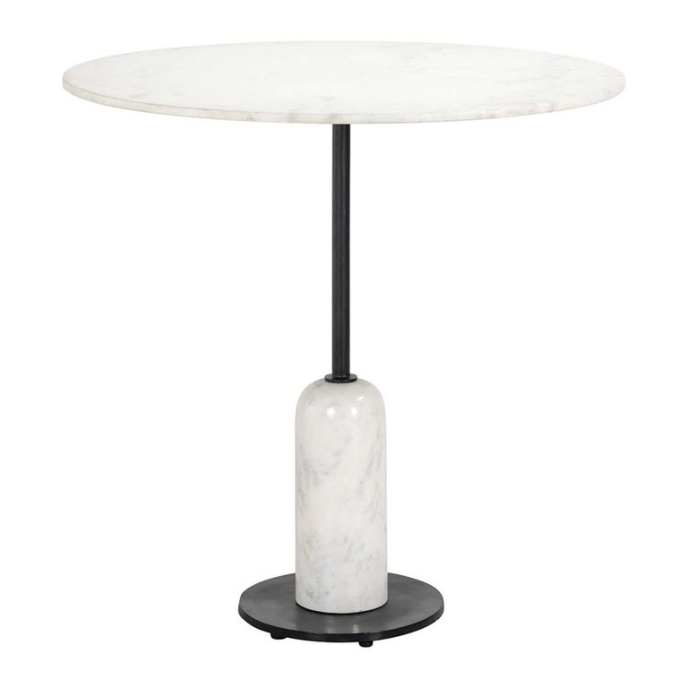 Jagger White Marble 2 Seater Round Dining Table