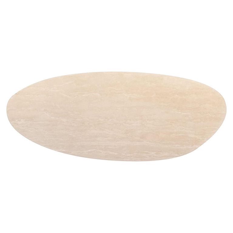 Renaissance Dining Table - 240cm - 10 Seater - Pedestal - Beige - Travertine