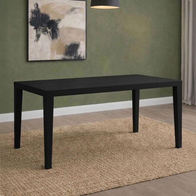 Peony Dining Table - 140cm - 4 Seater - Wenge Black - Wood