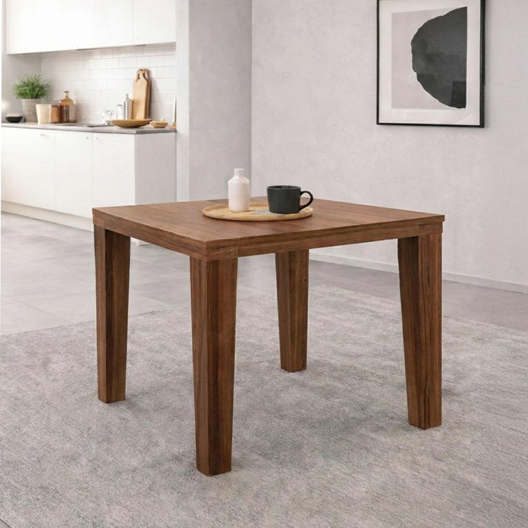 Peony Dining Table - 80cm - 4 Seater - Square - Walnut - Wood