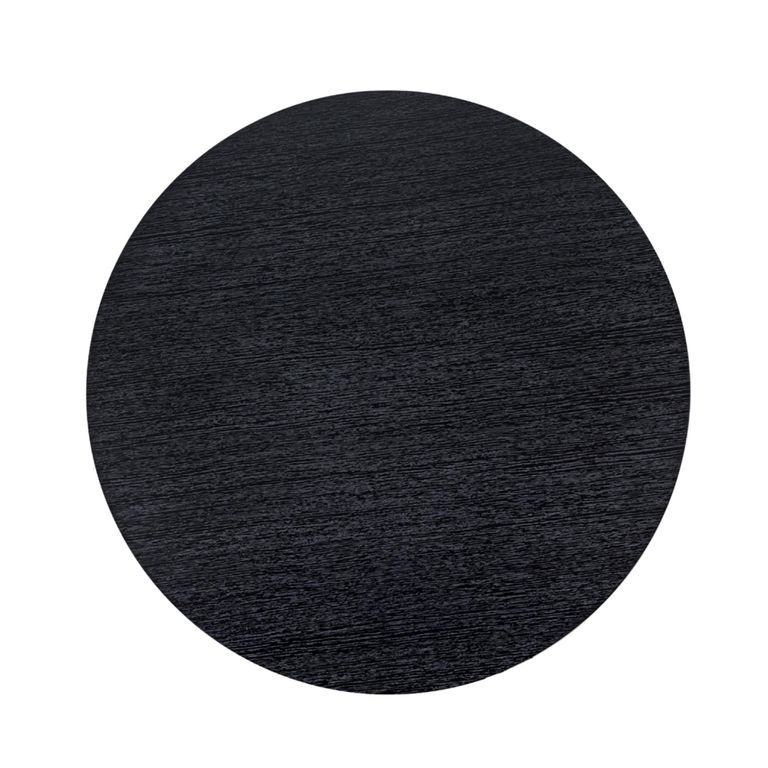 Celeste Dining Table - 90cm - 2 Seater - Round - Black - Wood and Metal