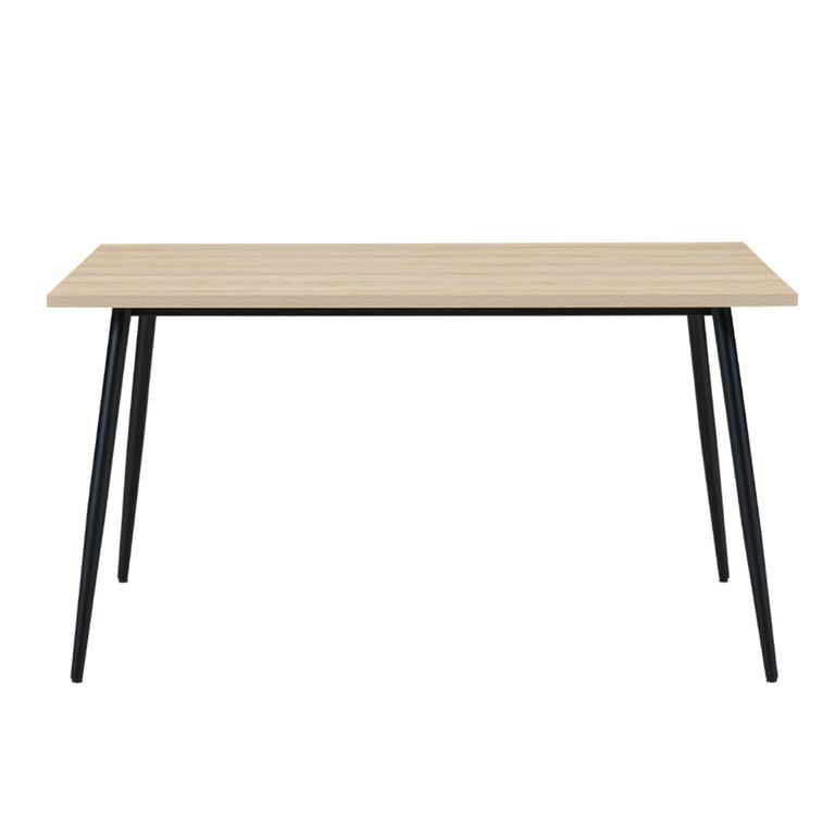 Horizon Dining Table - 140cm - 4 Seater - Oak and Black - Wood and Metal