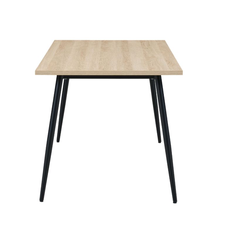 Horizon Dining Table - 140cm - 4 Seater - Oak and Black - Wood and Metal