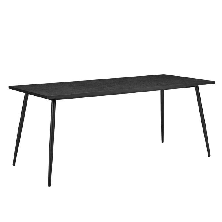 Horizon Dining Table - 180cm - 6 Seater - Black - Wood and Metal