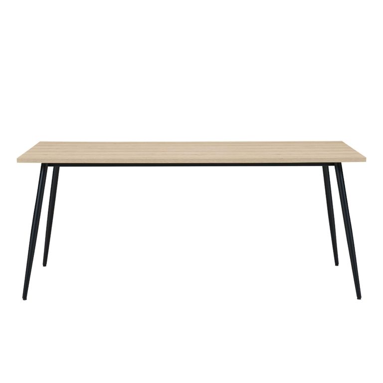 Horizon Dining Table - 180cm - 6 Seater - Oak and Black - Wood and Metal