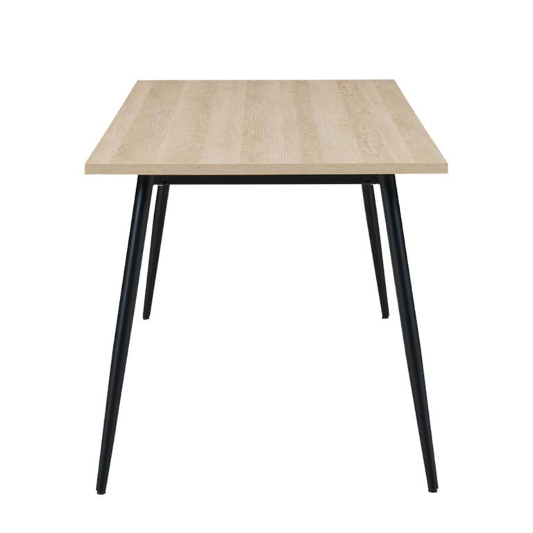 Horizon Dining Table - 180cm - 6 Seater - Oak and Black - Wood and Metal