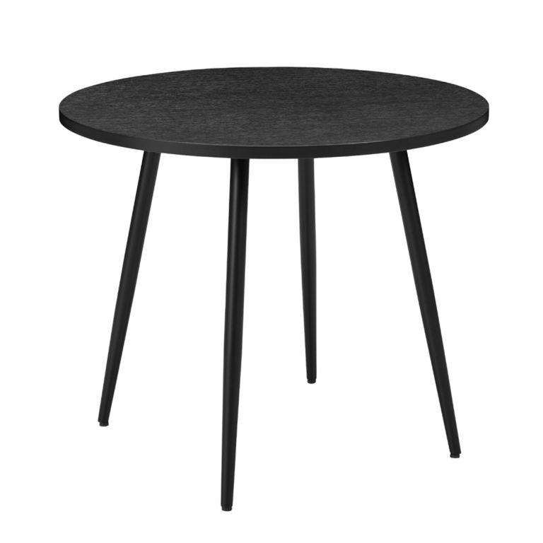 Horizon Dining Table - 90cm - 2 Seater - Round - Black - Wood and Metal