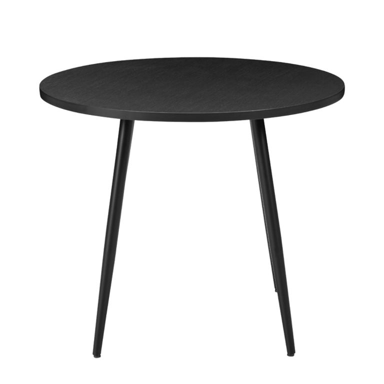 Horizon Dining Table - 90cm - 2 Seater - Round - Black - Wood and Metal