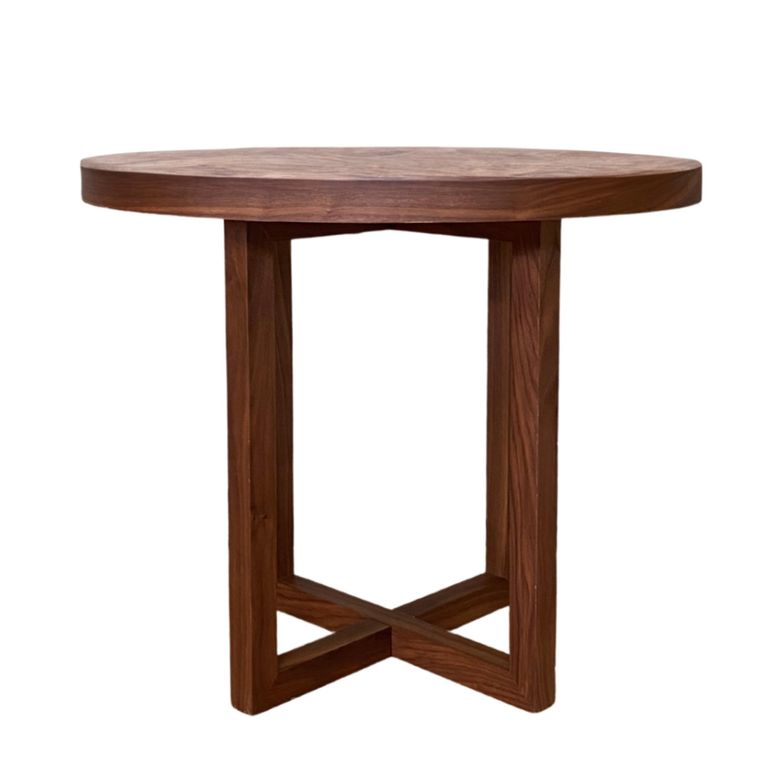 Iris Coffee Table - 90cm - 2 Seater - Round - Walnut - Wood