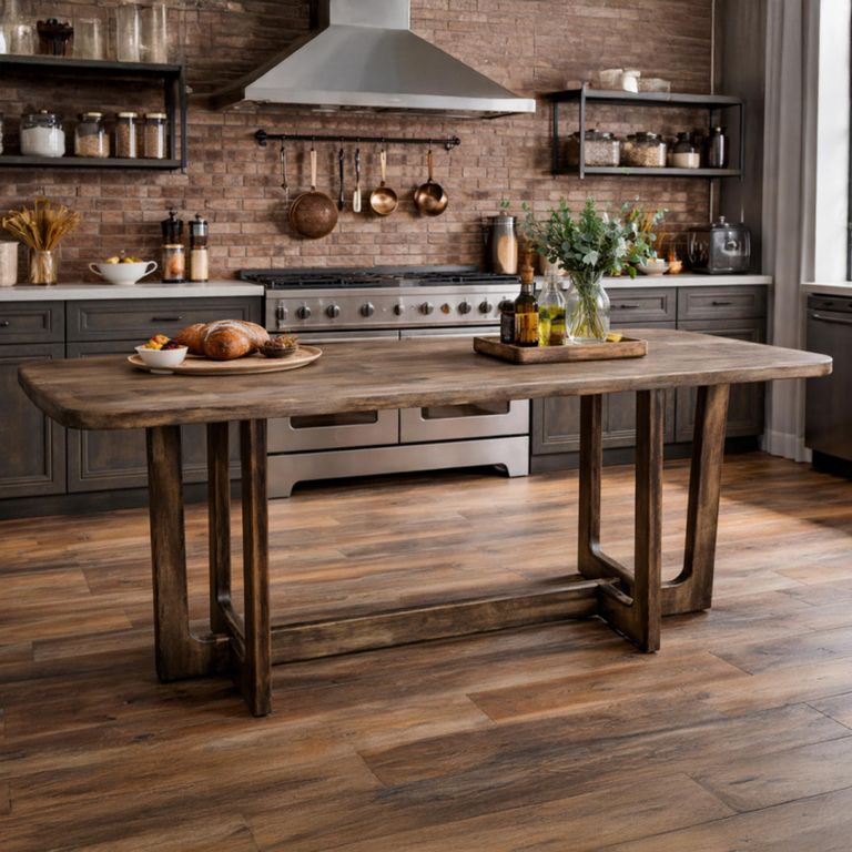 Dining Table - 180cm - 6 Seater - Rubber Wood