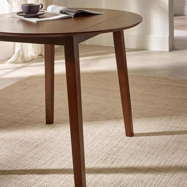 Coast Drop Leaf Dining Table - 55cm-90cm - 2-4 Seater - Round - Walnut - Solid Wood