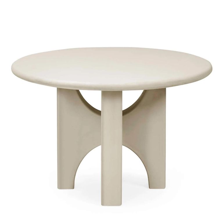 Thyra Dining Table - 120cm - 6 Seater - Round - Grey - Concrete Effect