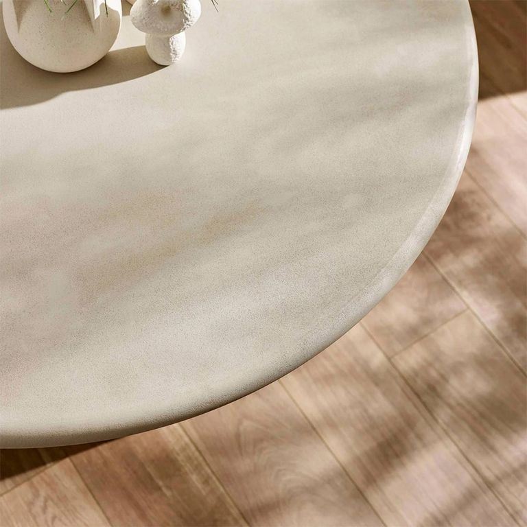 Thyra Dining Table - 120cm - 6 Seater - Round - Grey - Concrete Effect