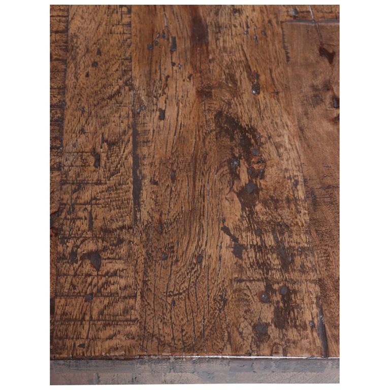 Neil Industrial Dining Table - 180cm - 6 Seater - Brown and Black - Wood and Metal