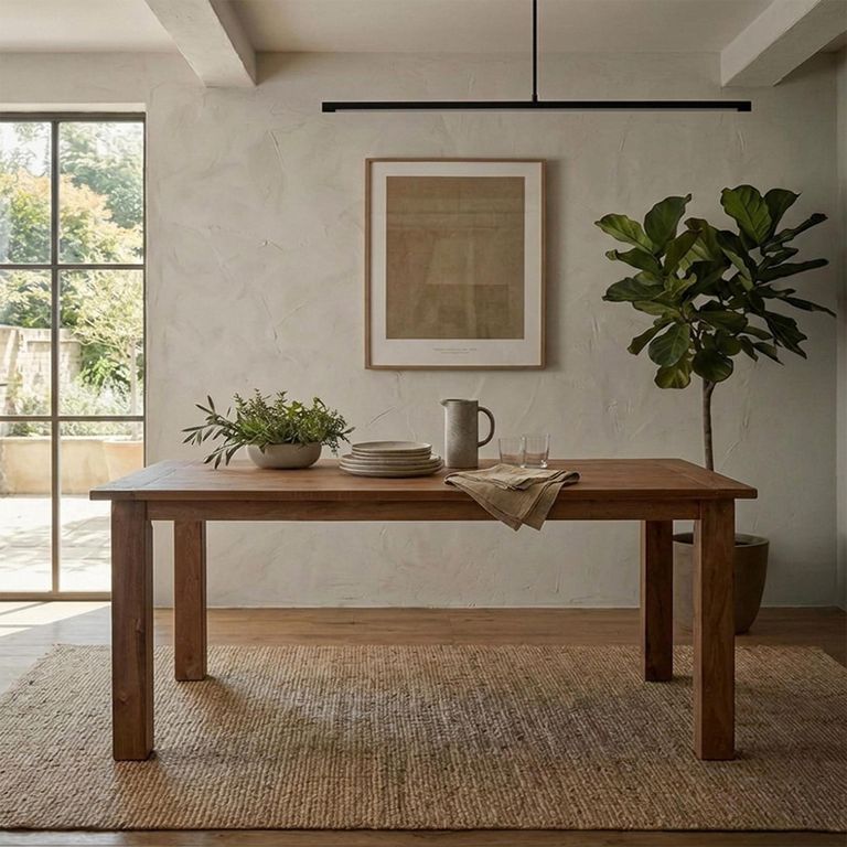 Floris Dining Table - 180cm - 8 Seater - Rustic Brown - Recycled Teak Wood