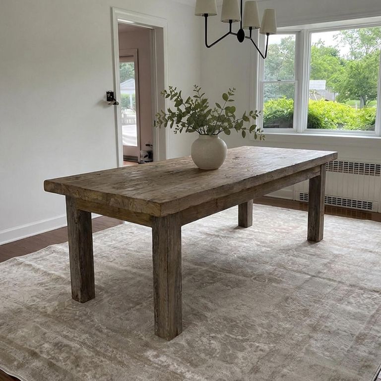 Massive Dining Table - 184cm - 8 Seater - Rustic Natural - Wooden