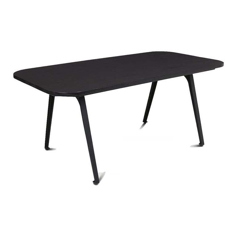 Adam Curved Dining Table - 180cm - 8 Seater - Black - Wooden