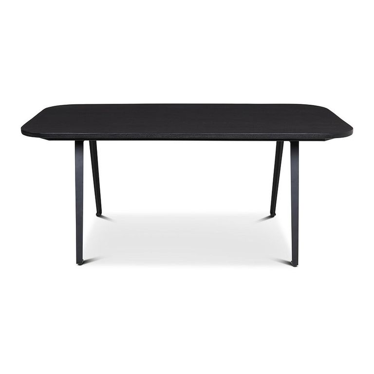 Adam Curved Dining Table - 180cm - 8 Seater - Black - Wooden