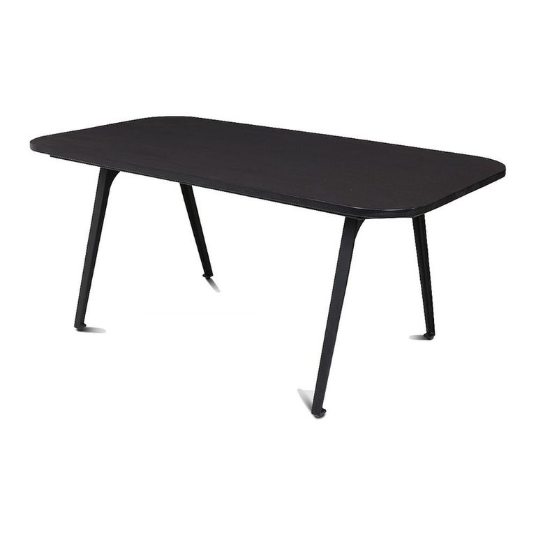 Adam Curved Dining Table - 180cm - 8 Seater - Black - Wooden