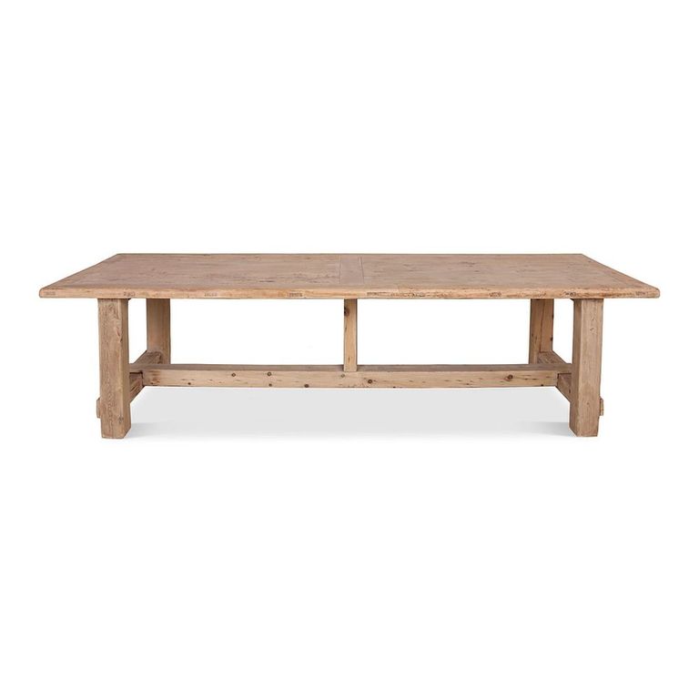 Carbon Refectory Dining Table - 300cm - 12 Seater - Natural - Pine Wood