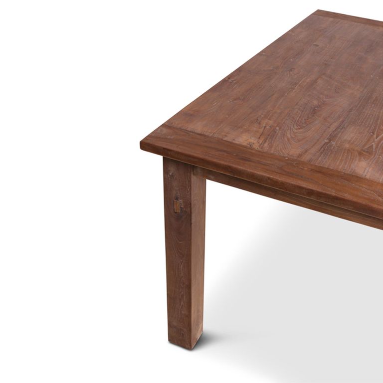 Floris Dining Table - 180cm - 8 Seater - Rustic Brown - Recycled Teak Wood