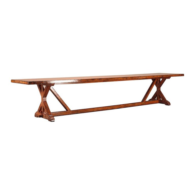 Refectory Dining Table - 500cm - 16 Seater - Orange - Wooden