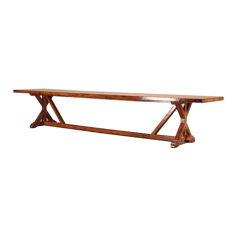 Refectory Dining Table - 500cm - 16 Seater - Orange - Wooden