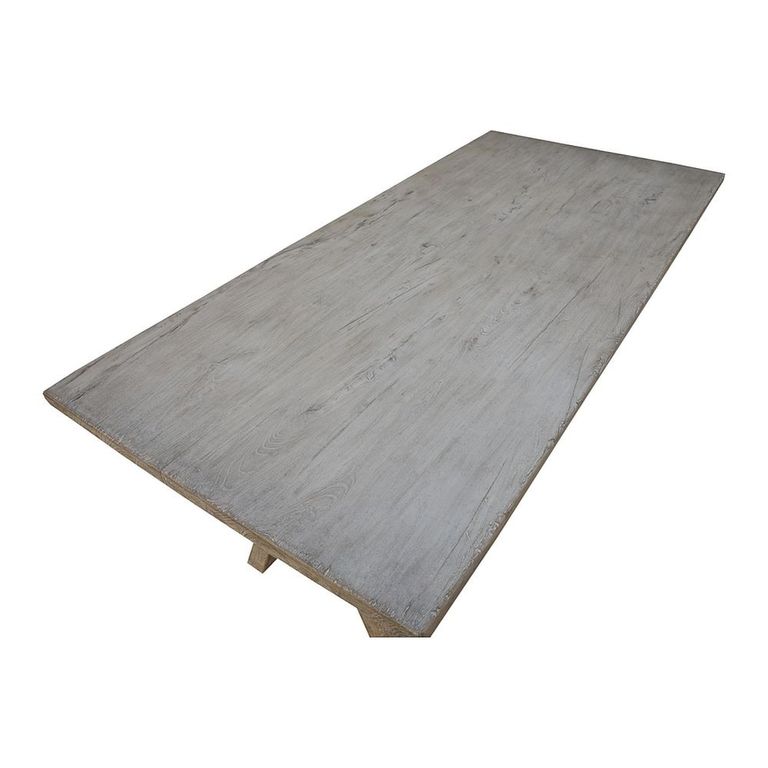 Peggy Trestle Dining Table - 220cm - 8 Seater - Natural - Solid Wood