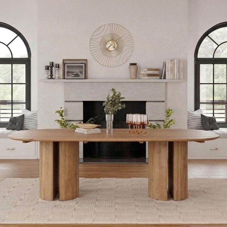 Cerchi Dining Table - 244cm - 10 Seater - Natural - Wooden