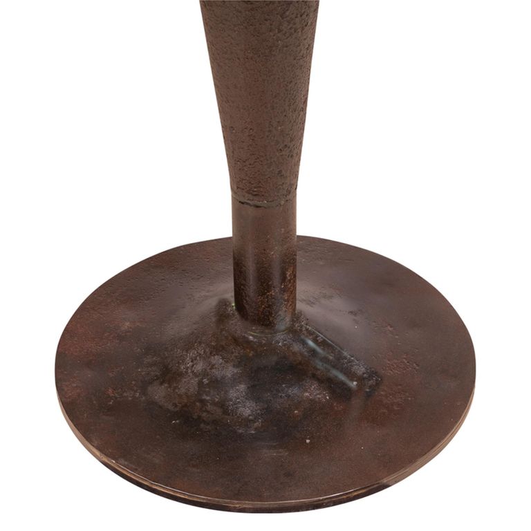 Himalaya Industrial Dining Table - 80cm - 2 Seater - Round - Rustic Brown - Metal