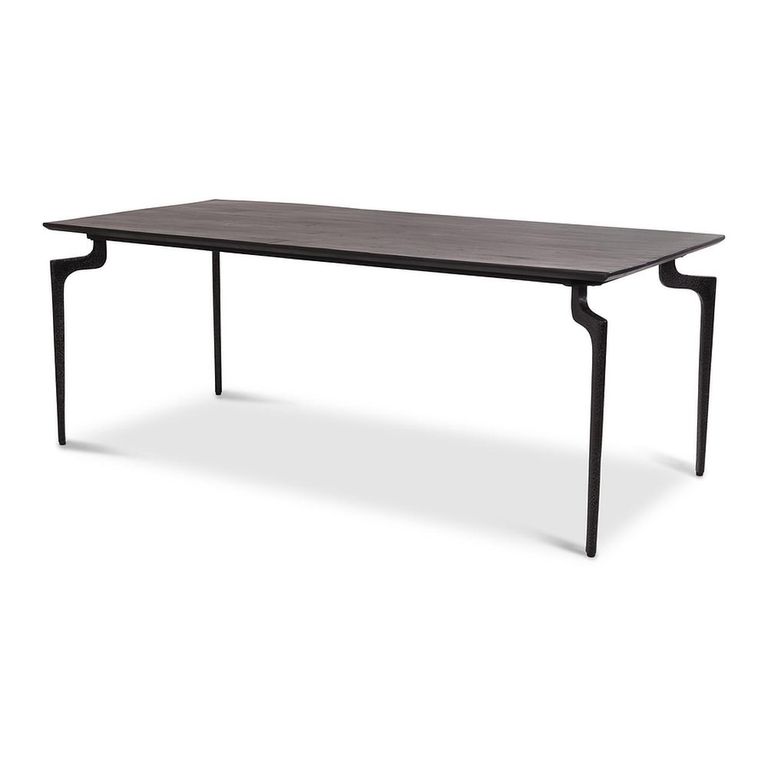 Jake Dining Table - 200cm - 8 Seater - Black - Recycled Wood and Metal