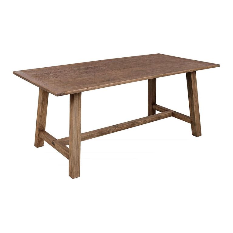 Riva Dining Table - 180cm - 8 Seater - Rustic Brown - Dark Oak
