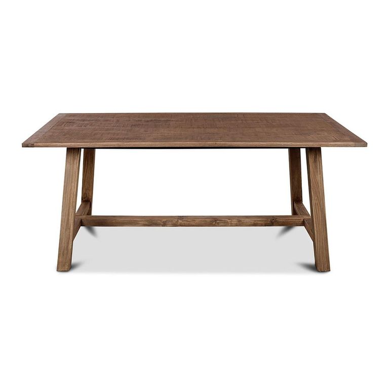 Riva Dining Table - 180cm - 8 Seater - Rustic Brown - Dark Oak