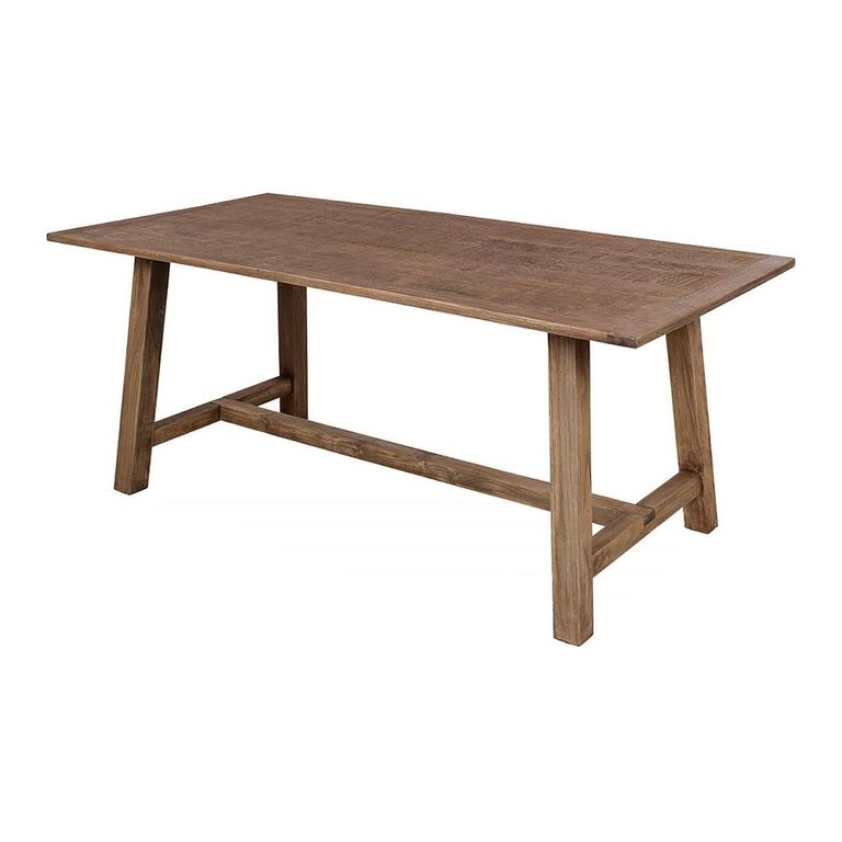 Riva Dining Table - 180cm - 8 Seater - Rustic Brown - Dark Oak