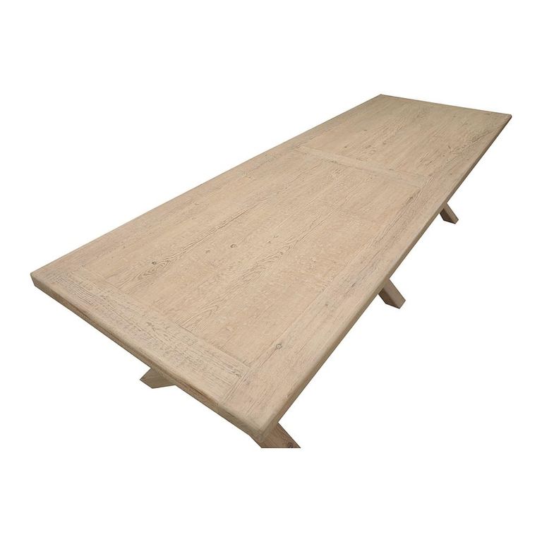 Tennessee Dining Table - 300cm - 12 Seater - Cross Legs - Natural - Wooden