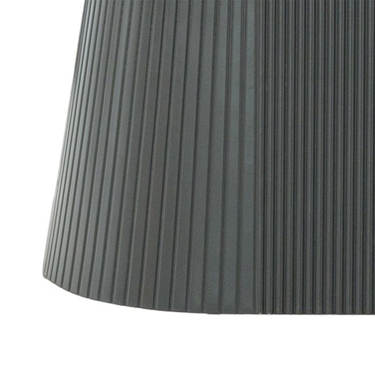 Barletta Dining Table - 180cm - 6 Seater - Oval - Fluted Base - Dark Grey - Sintered Stone and Wood