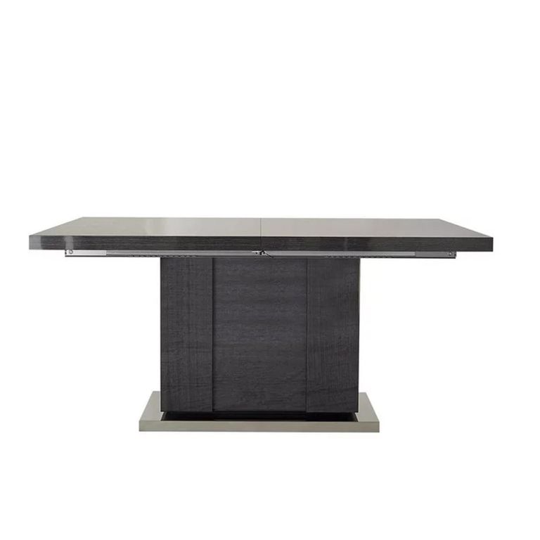 Montecarlo Extending Dining Table - 160cm-210cm - 6-8 Seater - Pedestal - Grey Koto High Gloss