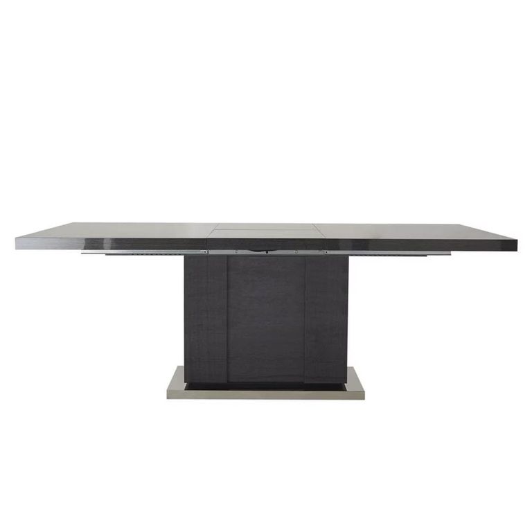 Montecarlo Extending Dining Table - 196cm-250cm - 8-10 Seater - Pedestal - Grey Koto High Gloss