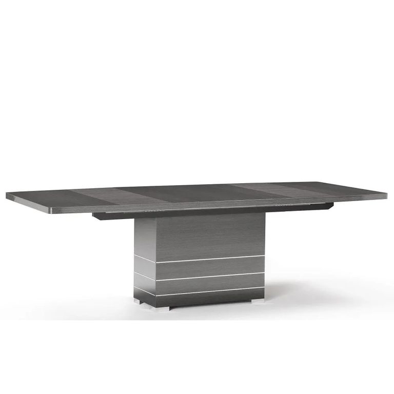 Versilia Extending Pedestal Dining Table - 8-10 Seater - 196cm-250cm - Black
