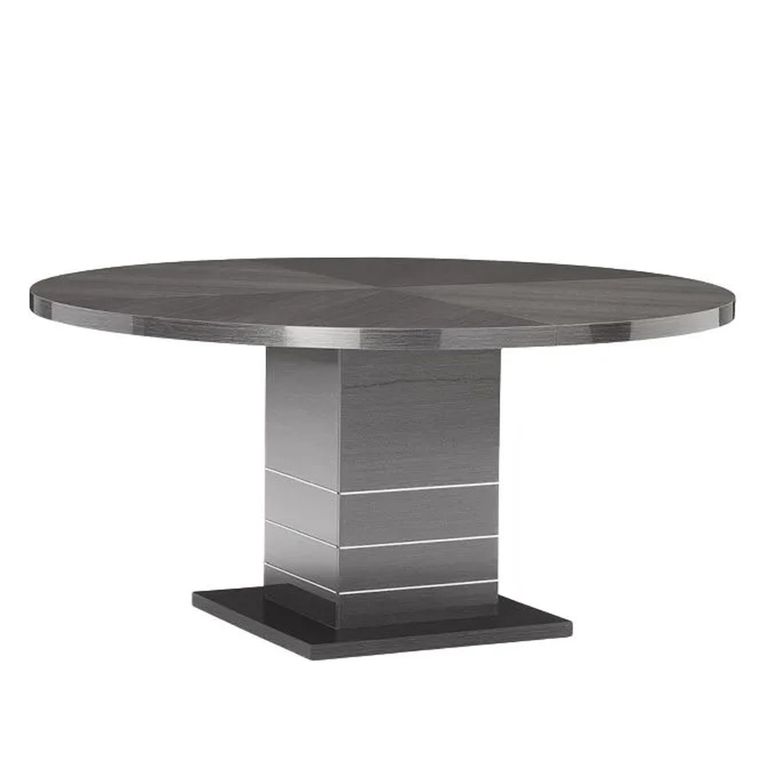Versilia Round Pedestal Dining Table - 6 Seater - 160cm - Black