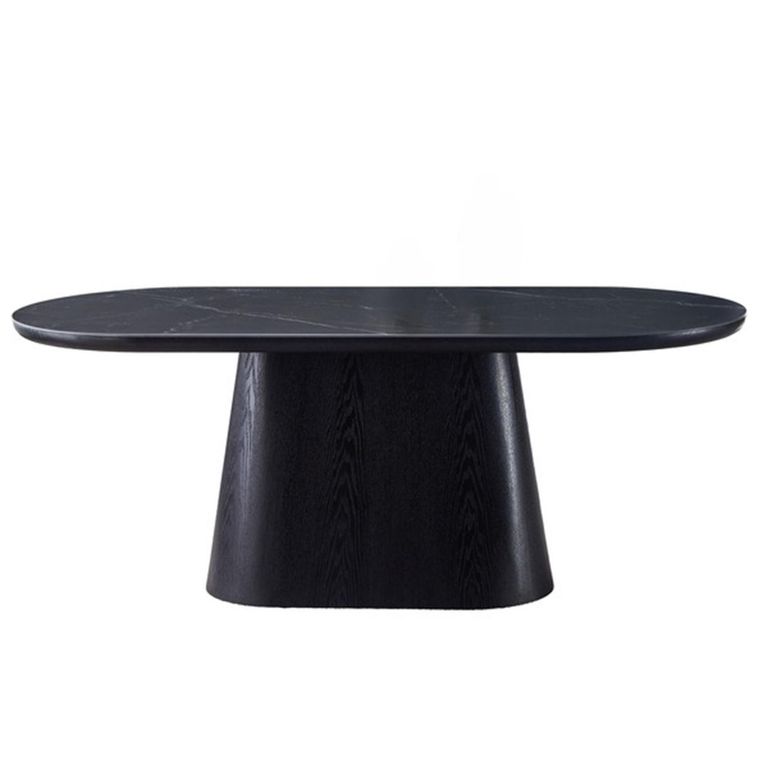 Calgary Dining Table - 200cm - 8 Seater - Oval - Black