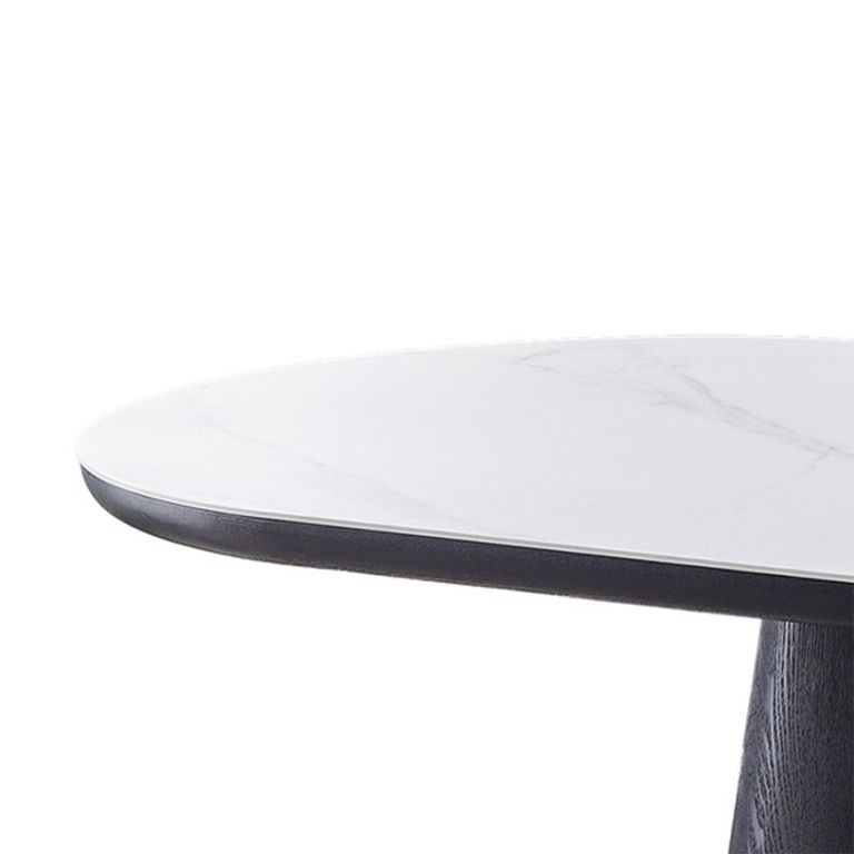 Calgary Dining Table - 200cm - 8 Seater - Oval - White and Black