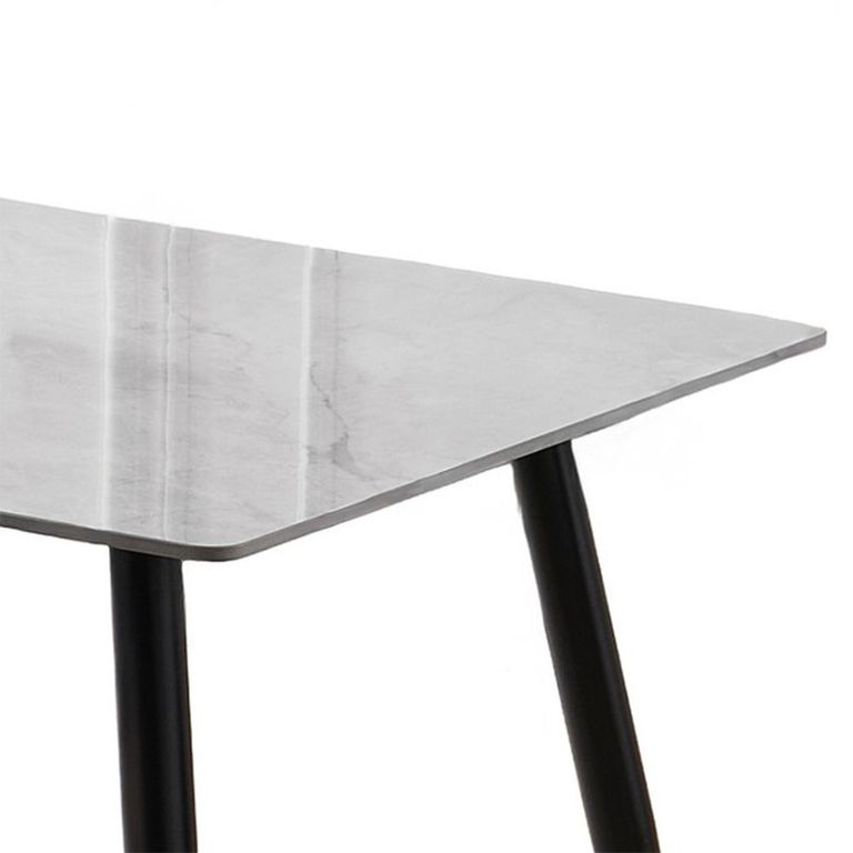 Argenta Dining Table - 120cm - 4 Seater - Grey and Black - Sintered Stone Top
