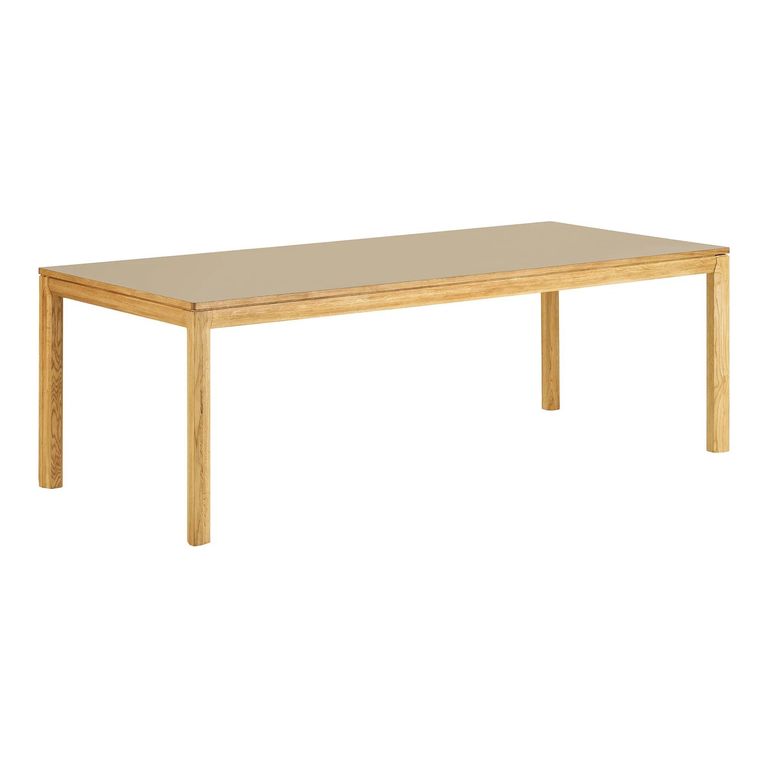Bowen Oak Extending Dining Table - 220cm-320cm - 8-12 Seter - Natural and Dark Sand